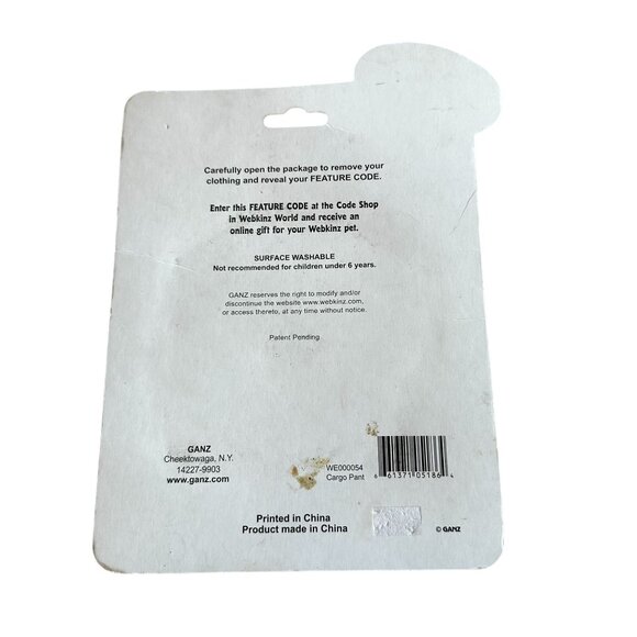 Webkinz Clothing Cargo Pant Dogs Cats NEW Code Khaki Ganz Clothes Accessory - Picture 3 of 3